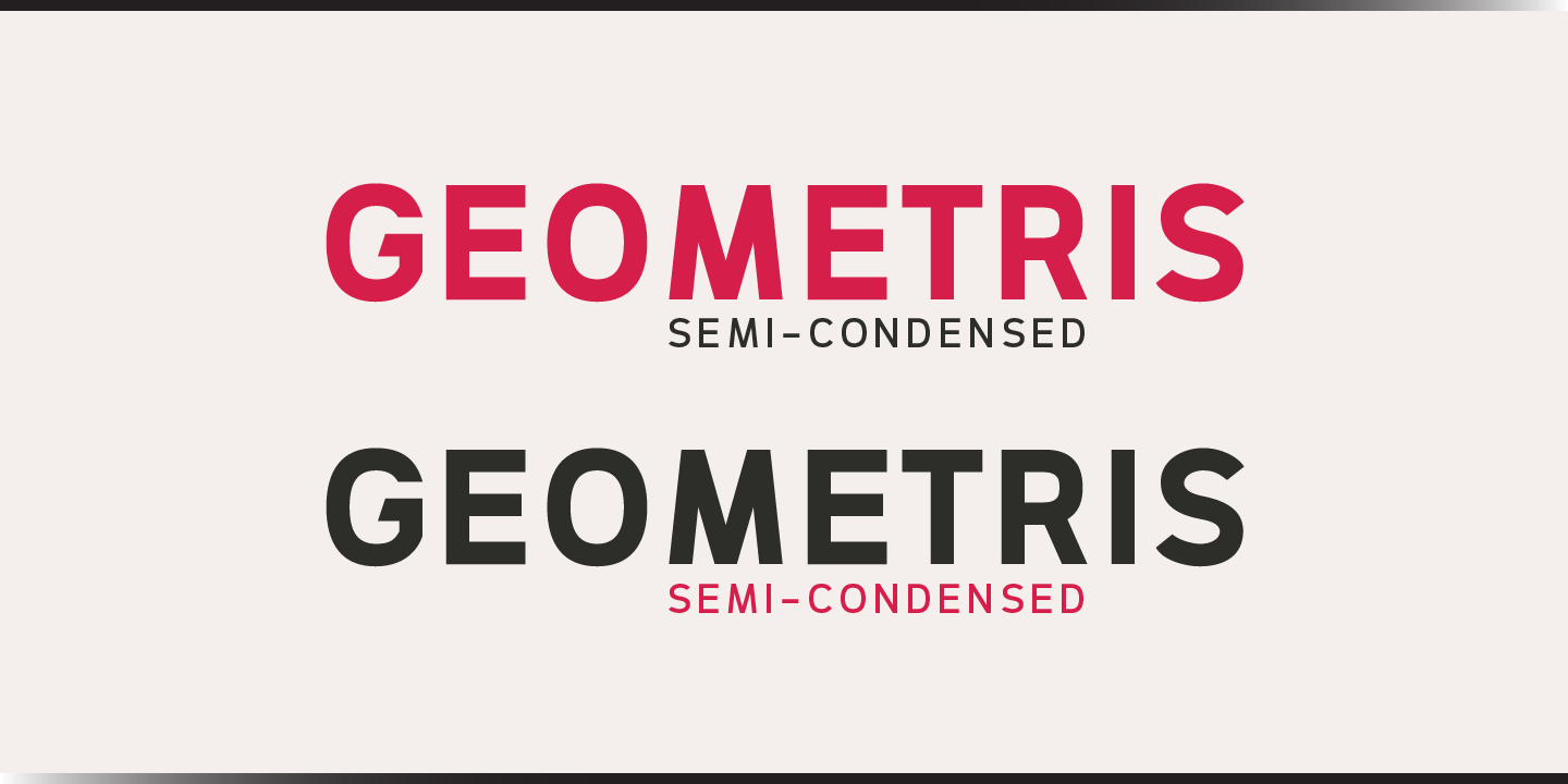 Example font Geometris Semi-Condensed #1
